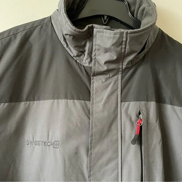 Swiss Tech Men's Charcoal Performance Jacket 3XL - Picture 3 of 15